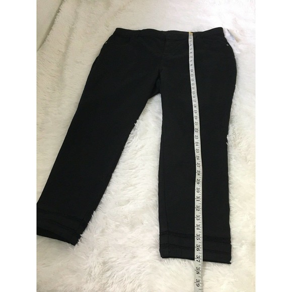Style & Co Pants Black Crochet-Trim  Plus Size 20W Skinny Stretch - Picture 7 of 12